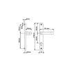 Maner usa Safir, din aluminiu, latime sild 25mm, interax 85mm, alb RAL9016 - imagine 2