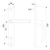 Maner usa Safir, din aluminiu, latime sild 25mm, interax 92mm, maro inchis RAL8019 - imagine 2