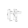 Maner usa Safir, din aluminiu, latime sild 35mm, interax 85mm, maro inchis RAL8019 - imagine 2